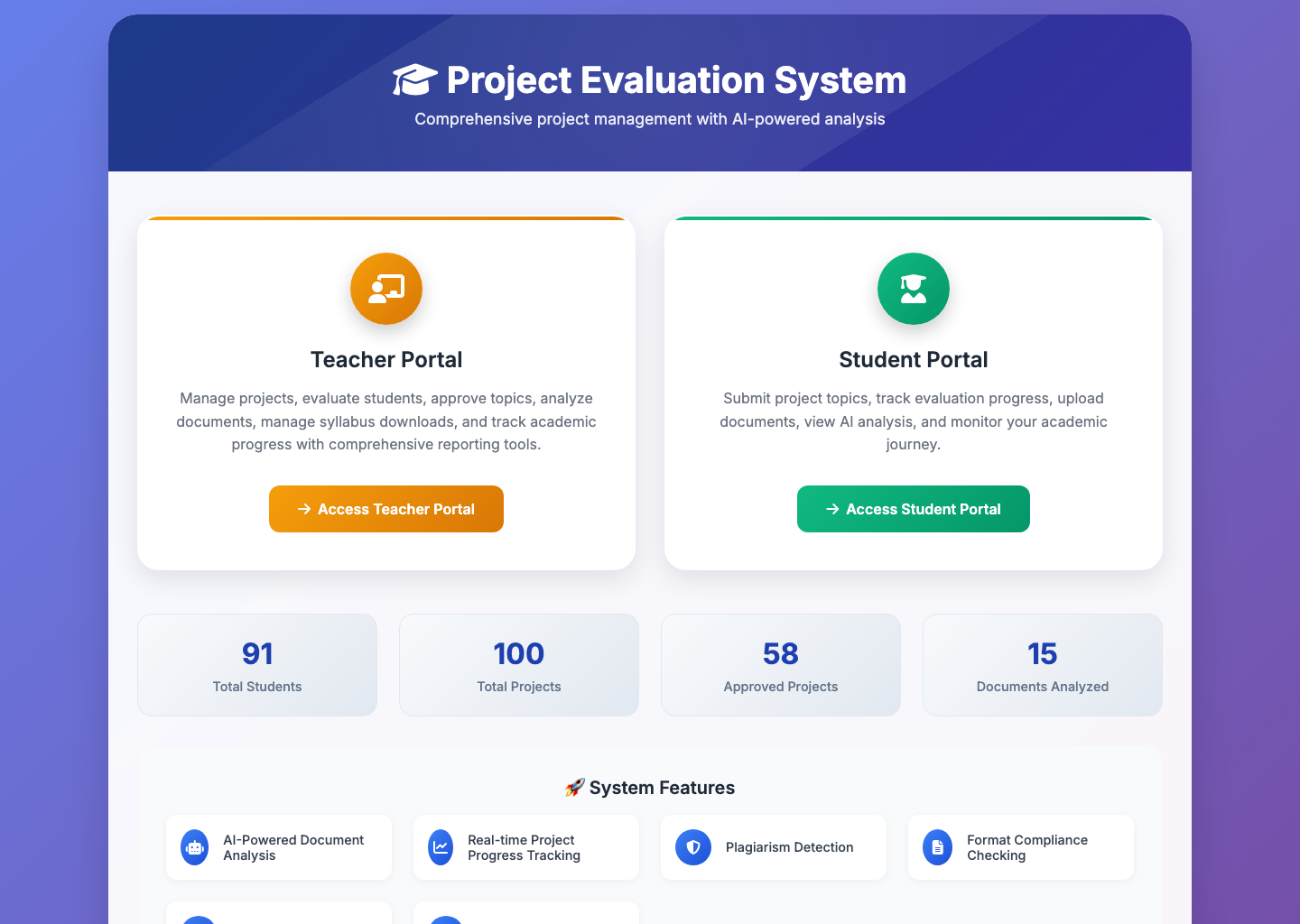 Project Evaluation System